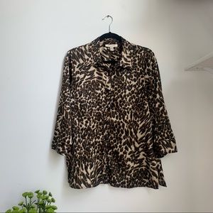 Vintage Cheetah Print Button Down